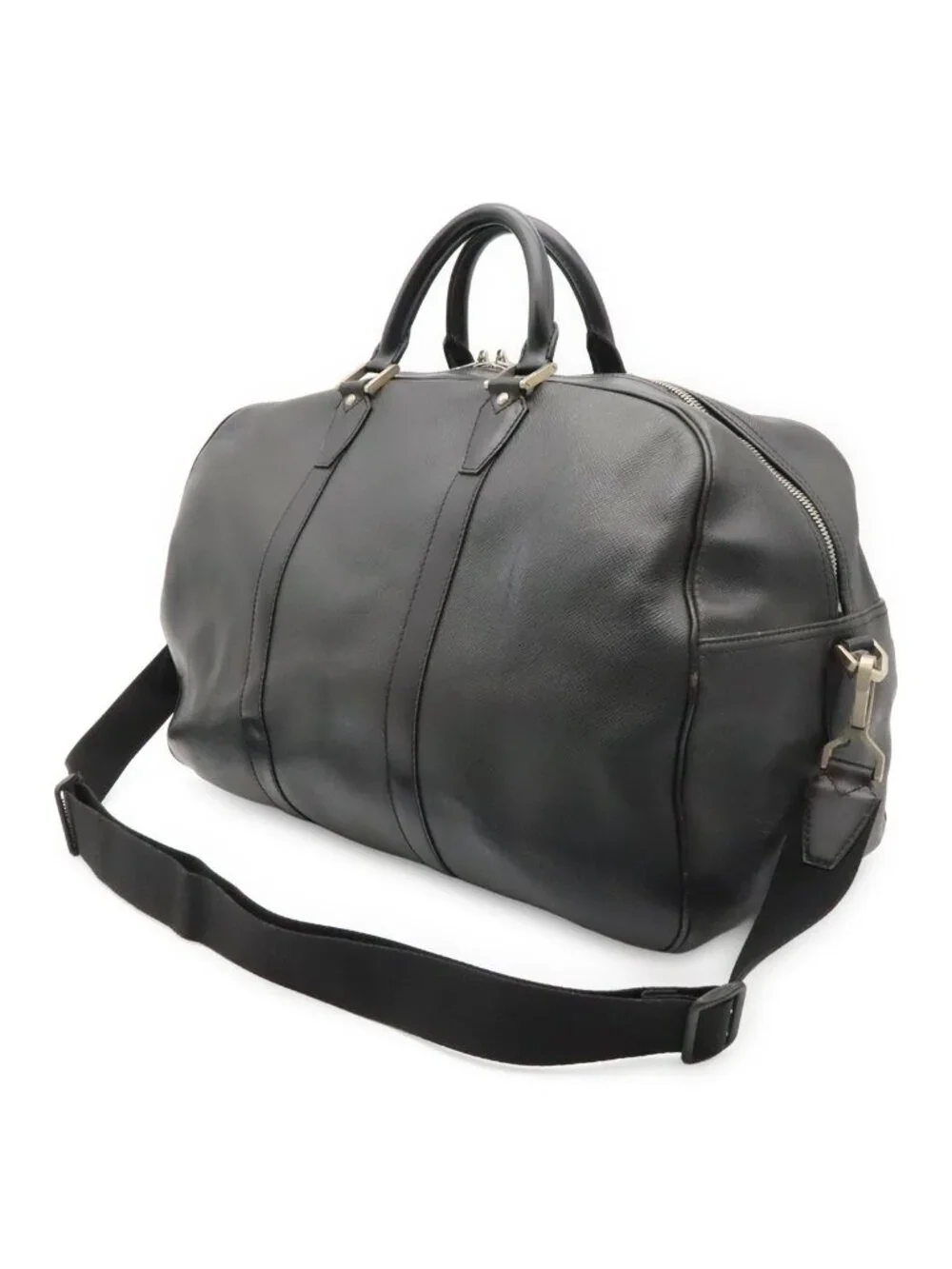 Louis Vuitton Taiga Kendal PM Boston Bag Purse 2-Way Ardoise Black